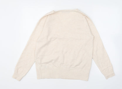Womens UK Size XS Marks and Spencer Beige Pullover Jumper