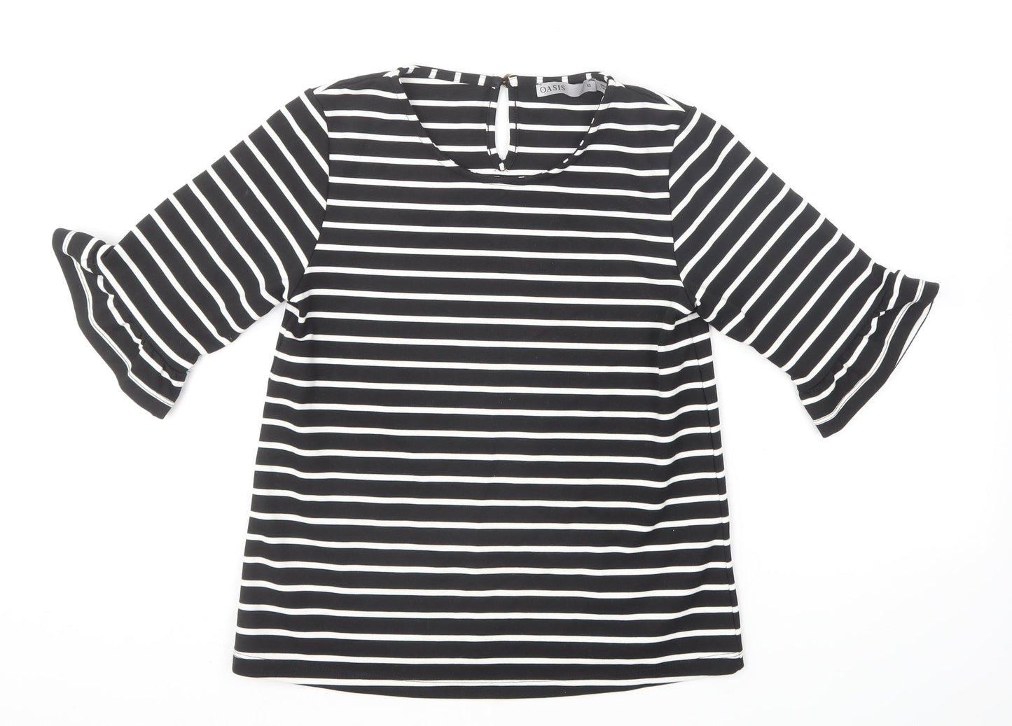 Womens UK Size XS Oasis Black Basic T-Shirt