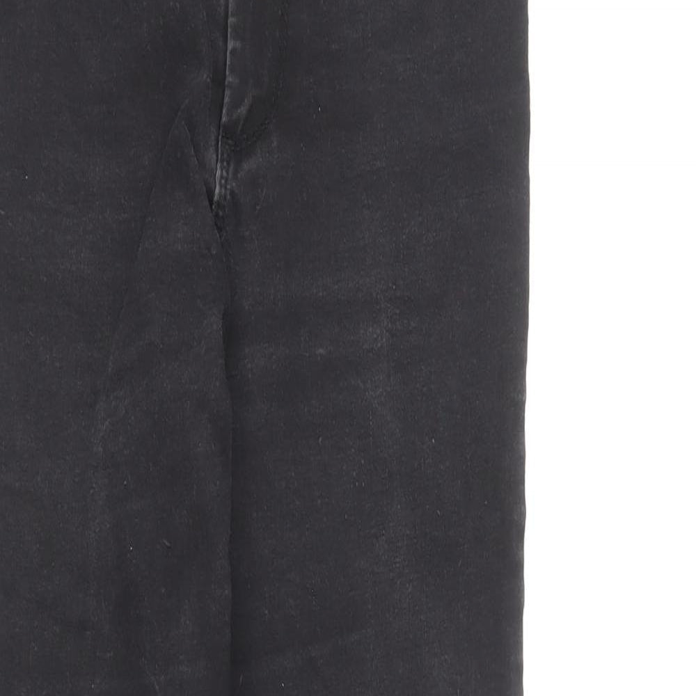 Denim & Co. Womens Black Cotton Skinny Jeans Size 12 L27 in Regular Button
