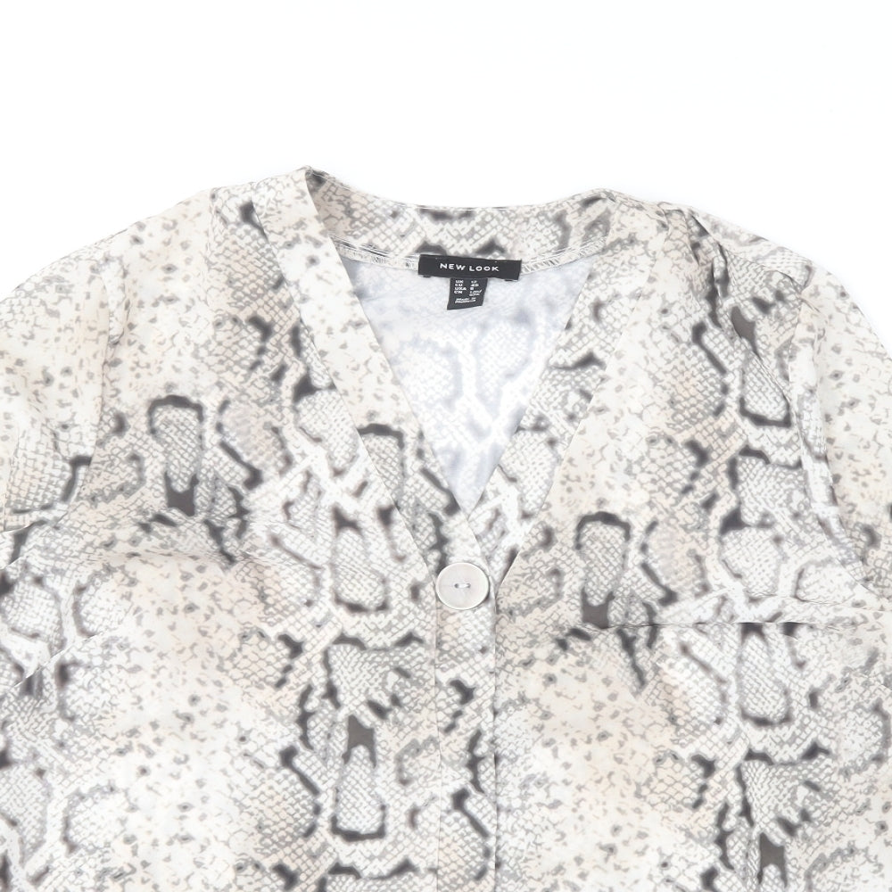 Womens UK Size 12 New Look Beige Basic Blouse