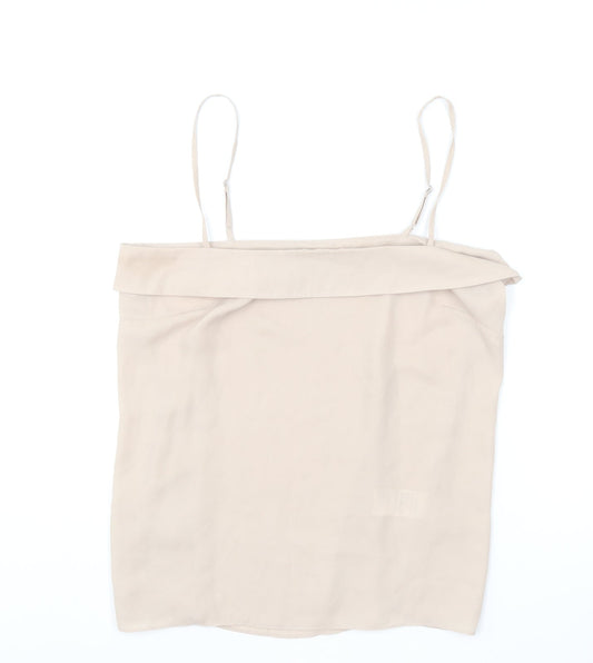 Womens UK Size 12 Warehouse Beige Camisole T-Shirt