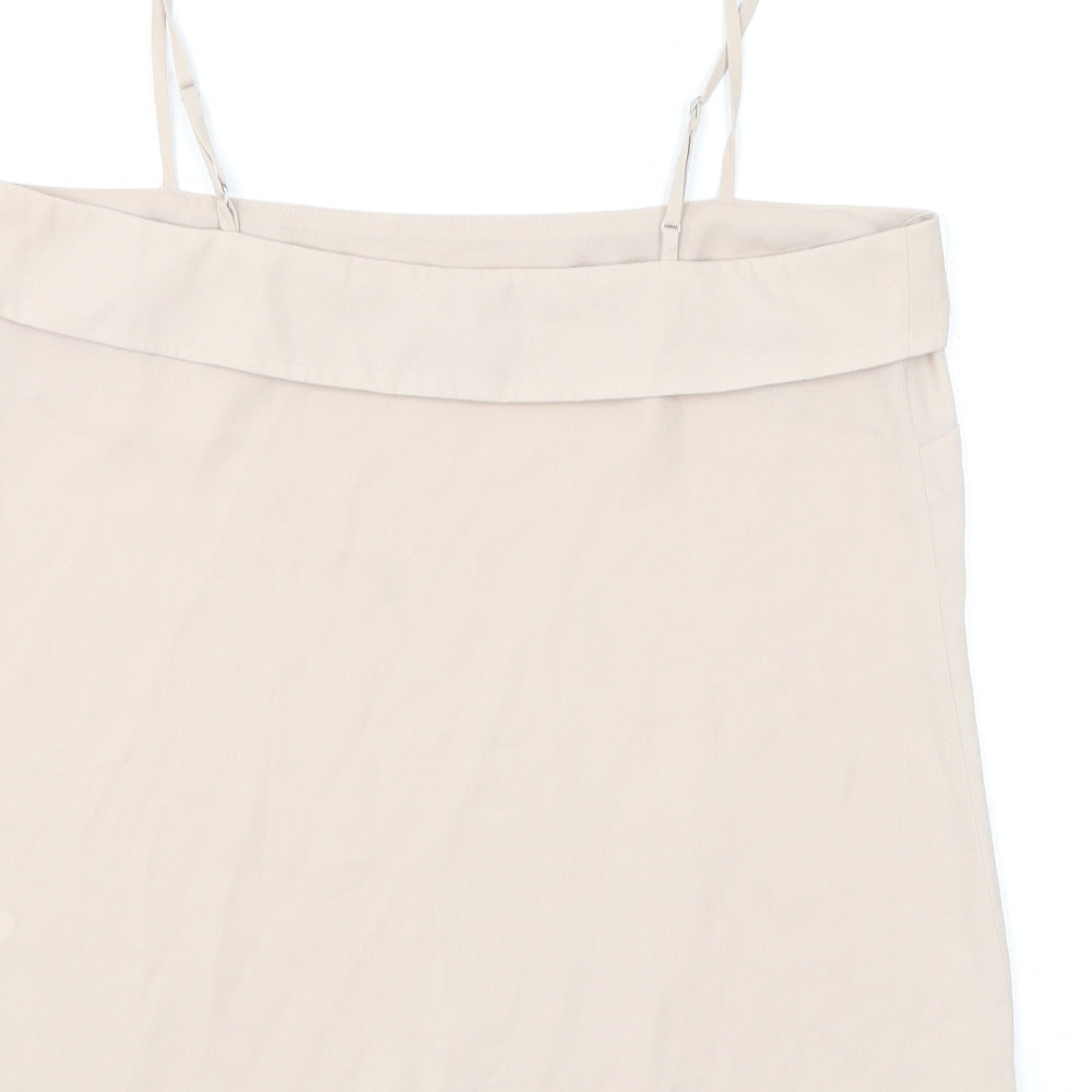 Womens UK Size 12 Warehouse Beige Camisole T-Shirt