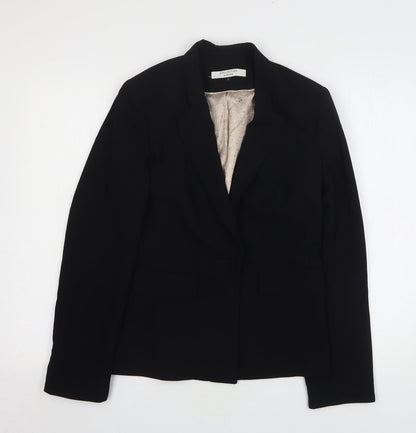 John Lewis Womens Black Polyester Jacket Blazer Size 8
