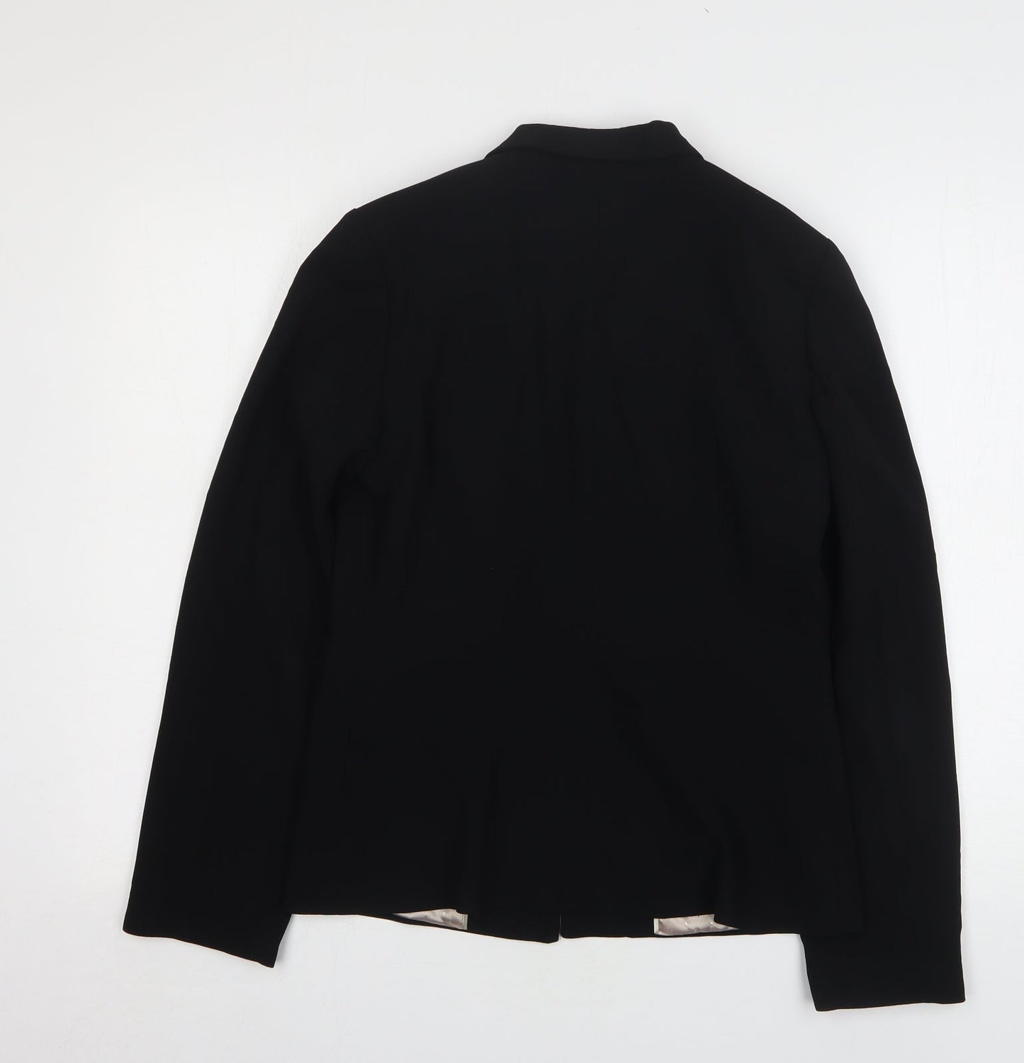 John Lewis Womens Black Polyester Jacket Blazer Size 8