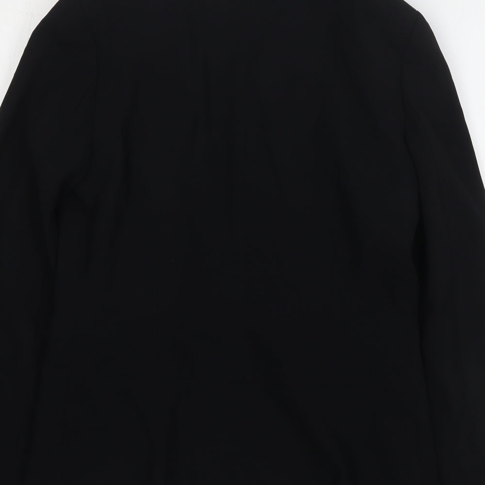 John Lewis Womens Black Polyester Jacket Blazer Size 8