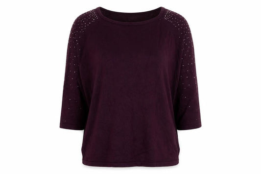 Womens UK Size L Stock Shop Purple Pullover Jumper