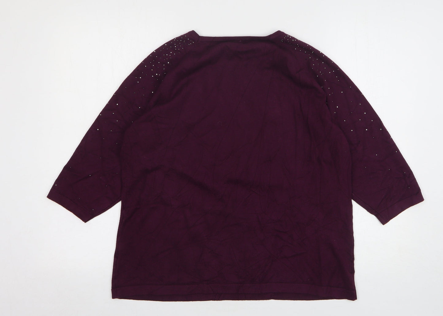 Womens UK Size L Stock Shop Purple Pullover Jumper