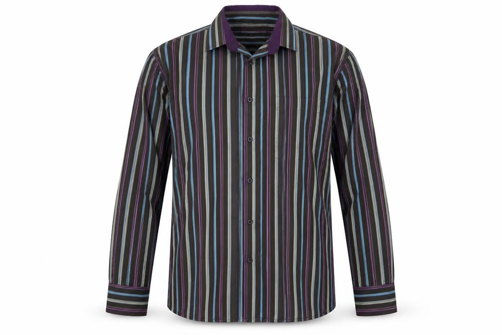 Mens UK Size M REMUS Multicoloured  Button-Up Long Sleeve Casual Shirt