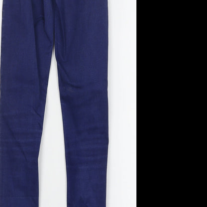 Topshop Womens Blue Cotton Skinny Jeans Size 26 in L28 in Regular Button