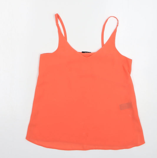 F&F Womens Pink Polyester Camisole Tank Size 6 V-Neck