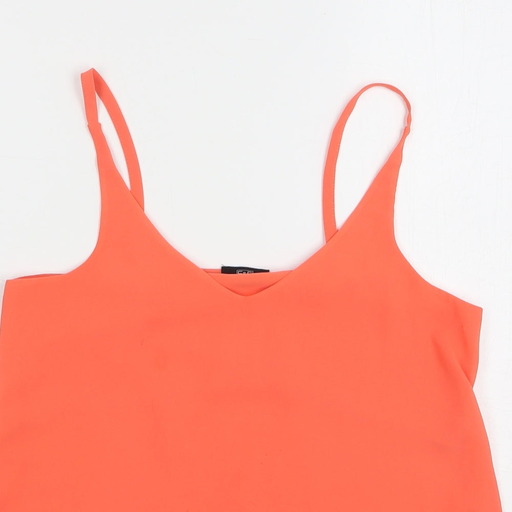 F&F Womens Pink Polyester Camisole Tank Size 6 V-Neck