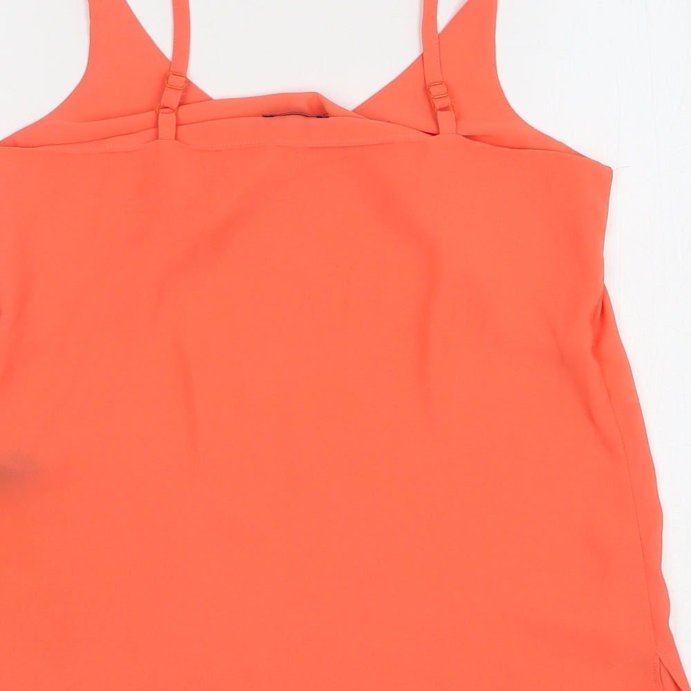 F&F Womens Pink Polyester Camisole Tank Size 6 V-Neck