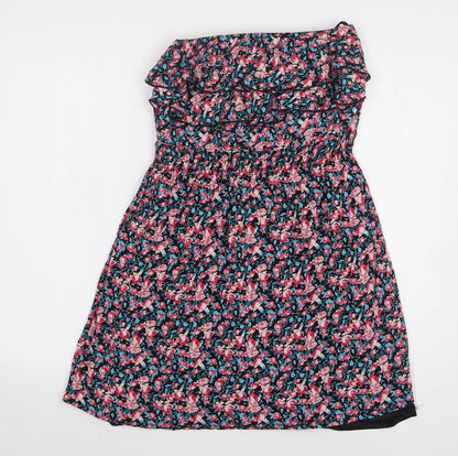 Apricot Womens Multicoloured Floral Viscose Mini Size S Off the Shoulder Pullover