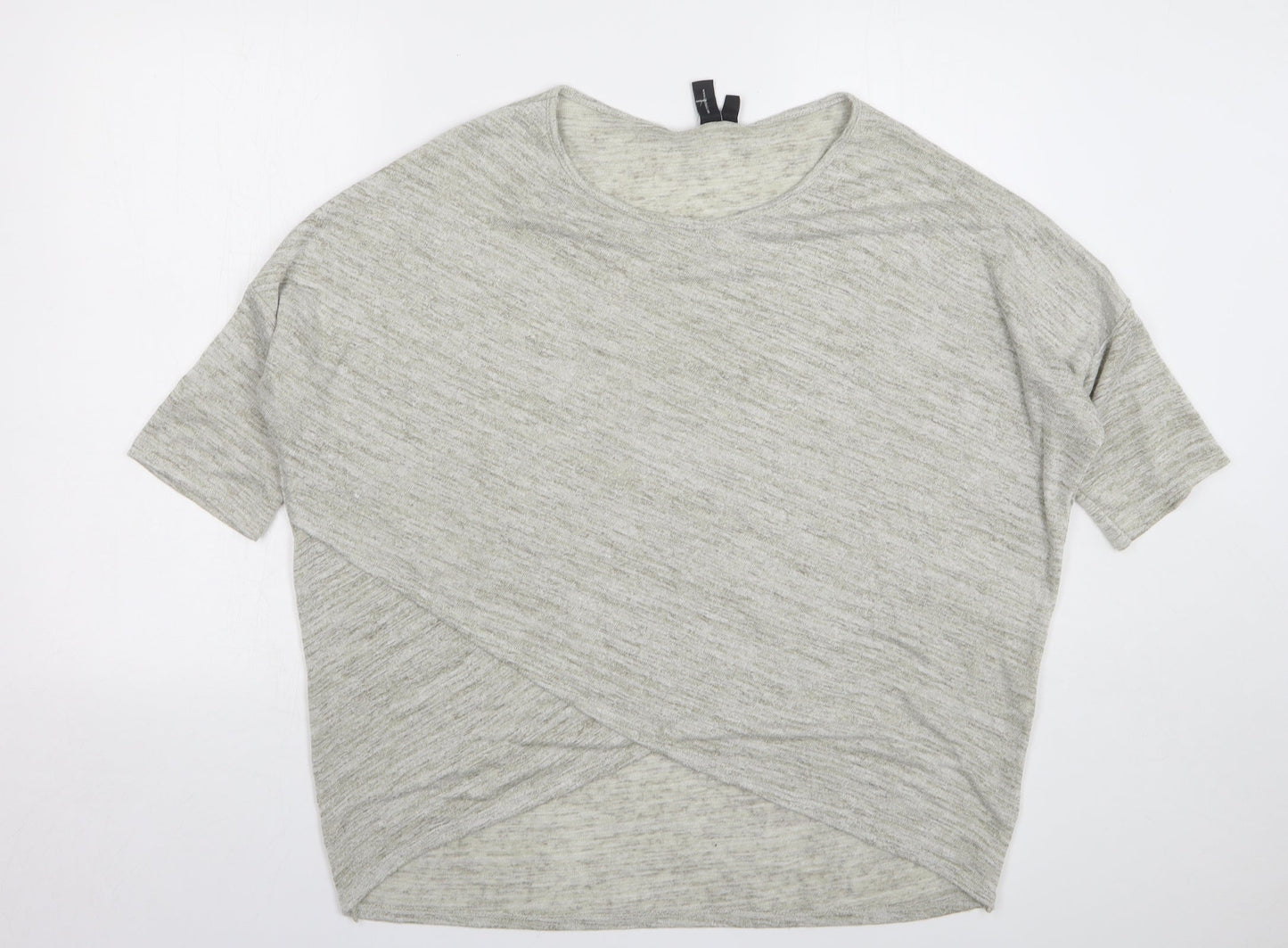 Womens UK Size 10 Izabel Beige Basic T-Shirt