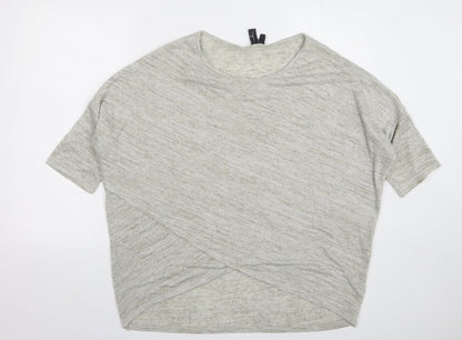 Womens UK Size 10 Izabel Beige Basic T-Shirt