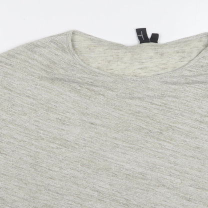 Womens UK Size 10 Izabel Beige Basic T-Shirt