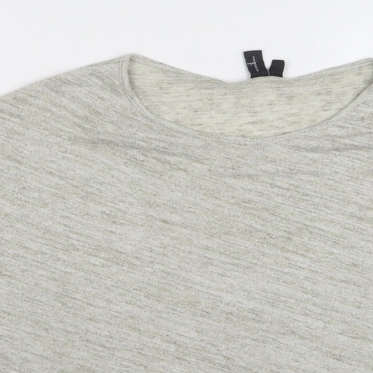 Izabel Womens Beige Viscose Basic T-Shirt Size 10 Round Neck