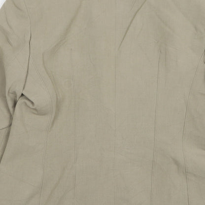 Klass Womens Beige Polyester Jacket Suit Jacket Size 12