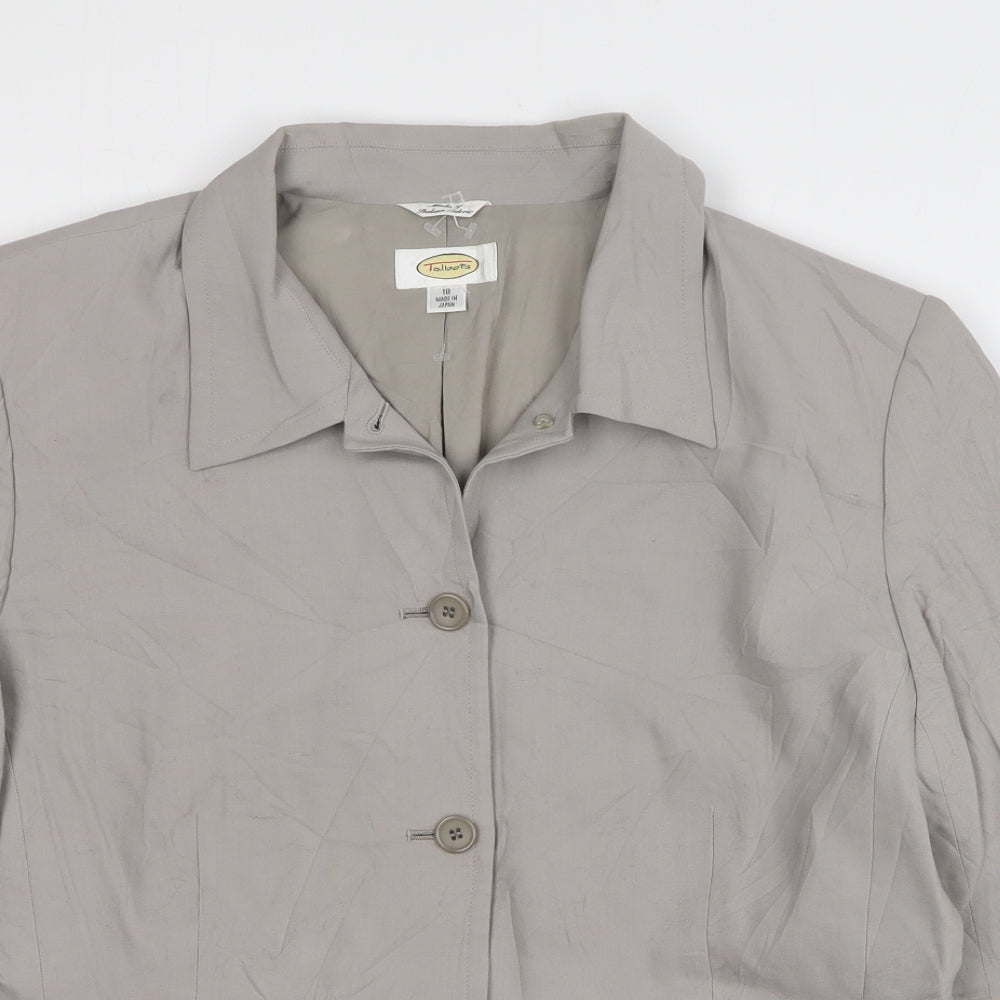 Talbots Womens Grey Wool Jacket Blazer Size 18