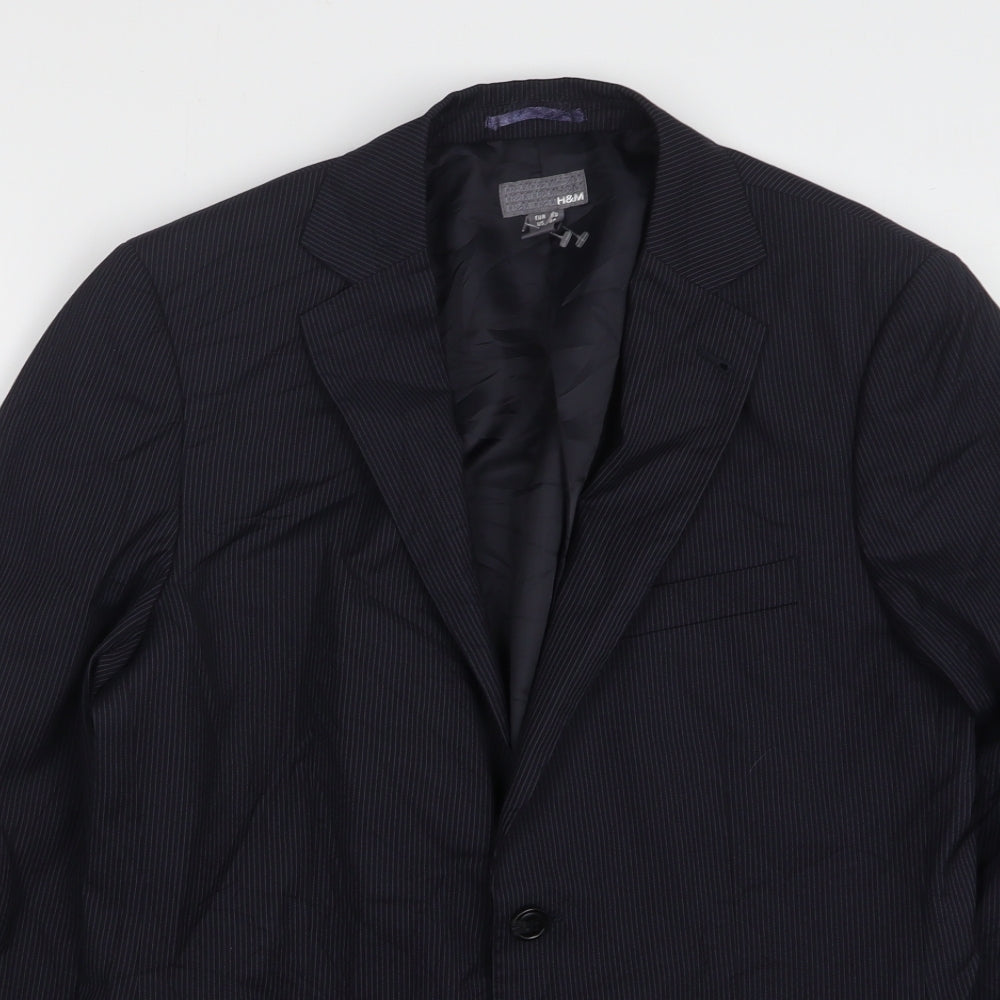 Mens UK Size 40 H&M Regular Blue Suit Jacket