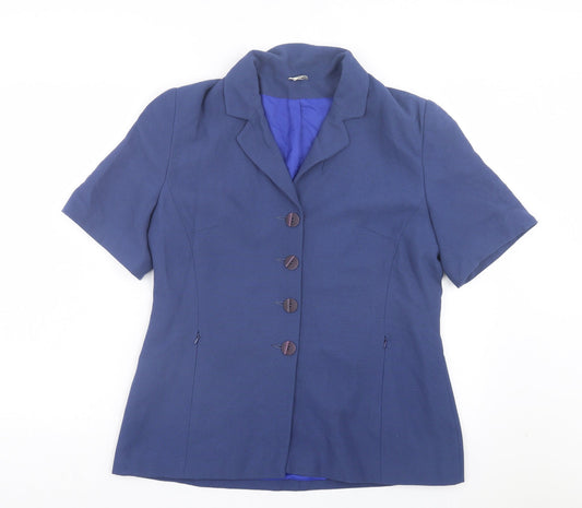 Klass Womens Blue Jacket Size 14 Button