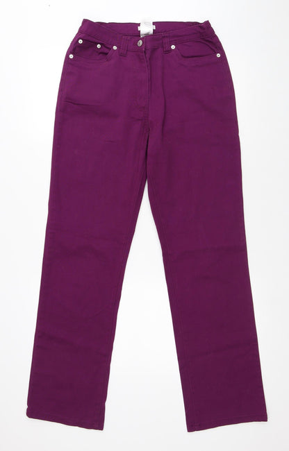 Womens UK Size 28 in Damart Regular Fit  Purple Trousers