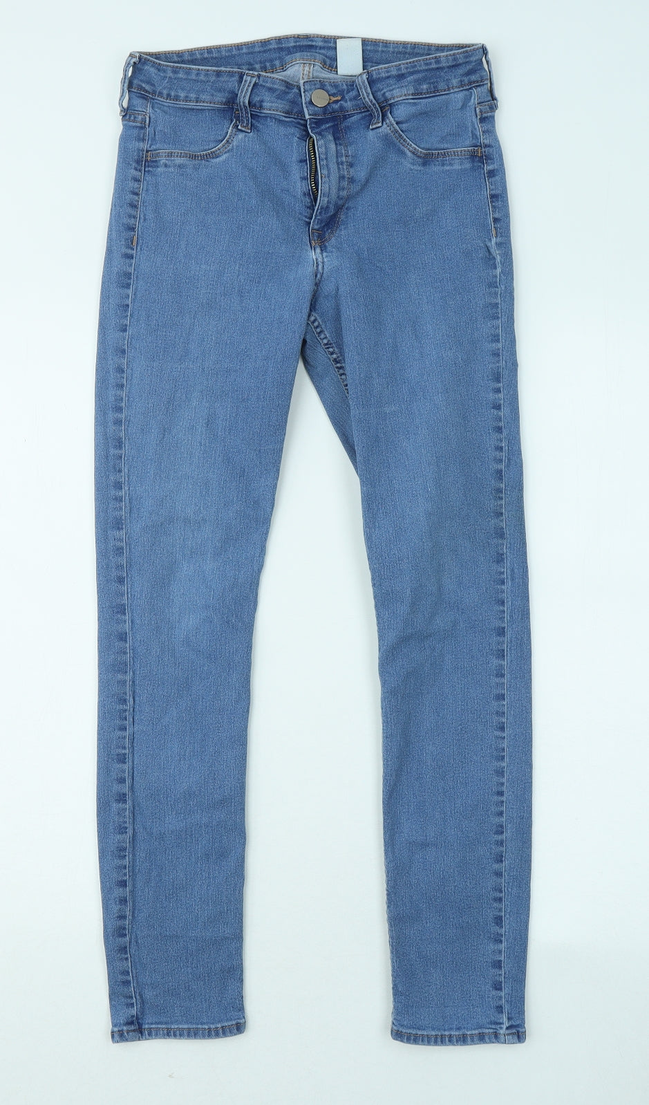Womens UK Size 28 in H&M Regular Fit Skinny Blue Jeans