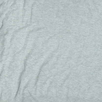 F&F Womens Grey Mock Neck Viscose Pullover Jumper Size 12