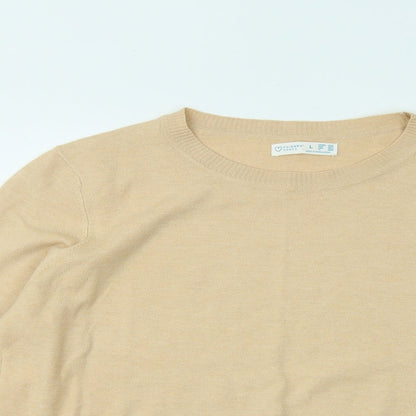Primark Womens Beige Round Neck Polyester Pullover Jumper Size 14