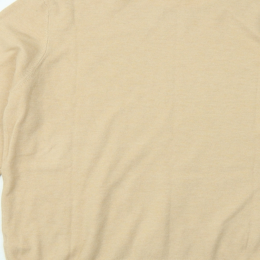 Primark Womens Beige Round Neck Polyester Pullover Jumper Size 14