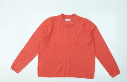 Primark Womens Red Mock Neck Polyester Pullover Jumper Size 14