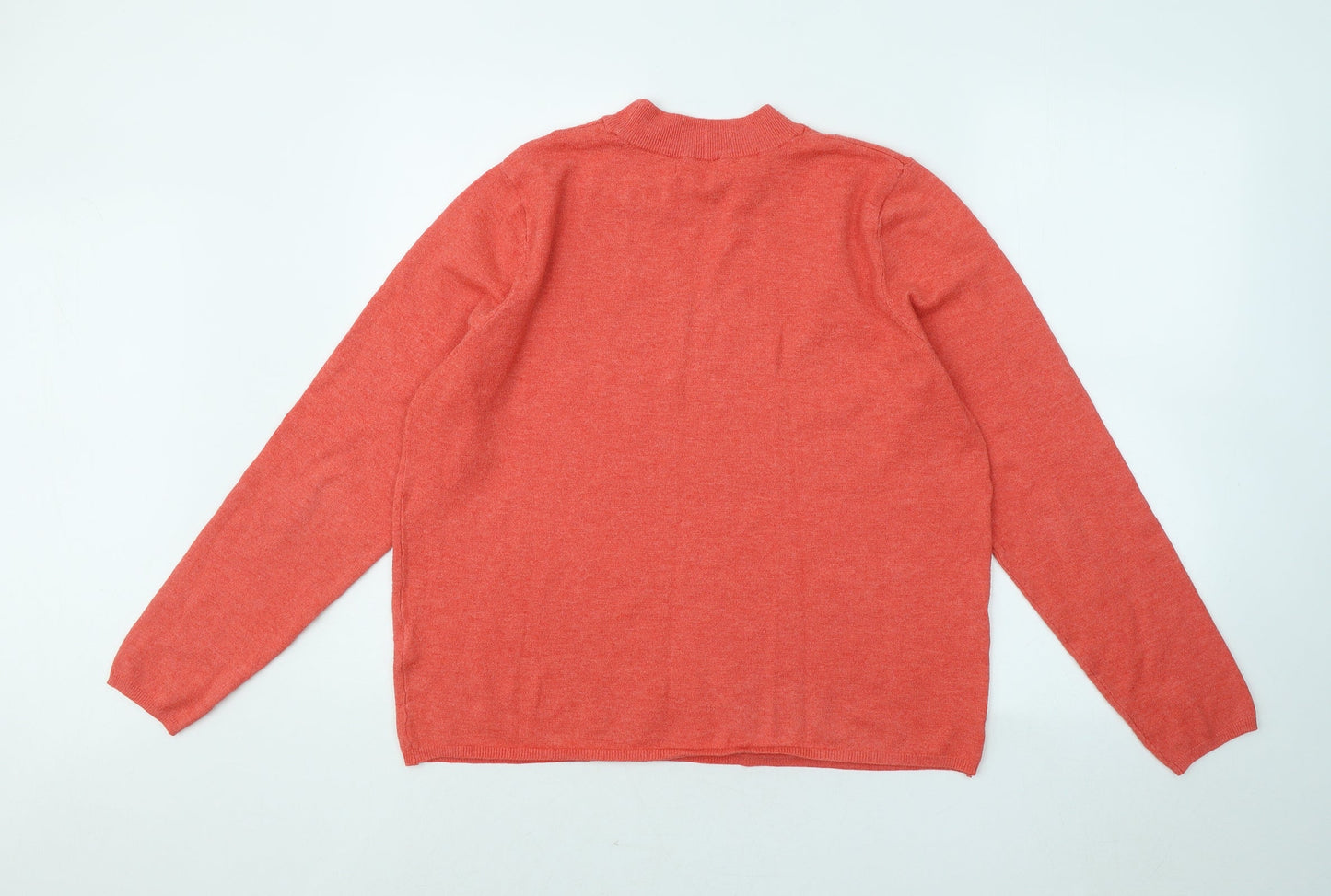 Primark Womens Red Mock Neck Polyester Pullover Jumper Size 14