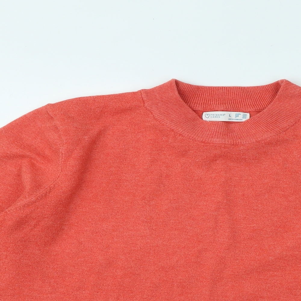 Primark Womens Red Mock Neck Polyester Pullover Jumper Size 14