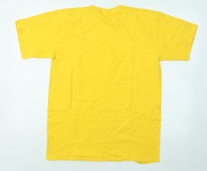 Fruit of the Loom Boys Yellow Cotton Basic T-Shirt Size 14-15 Years Round Neck - Boost Hockey Academy