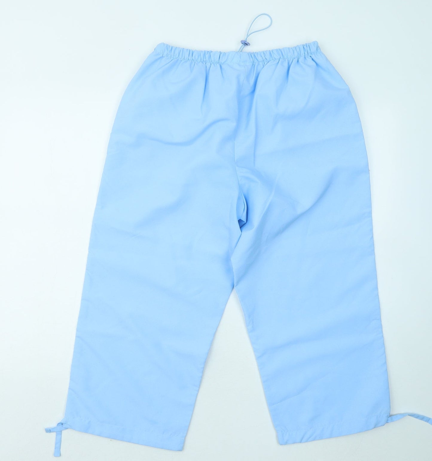 Womens UK Size 14 Pure Regular Fit Cropped Blue Trousers