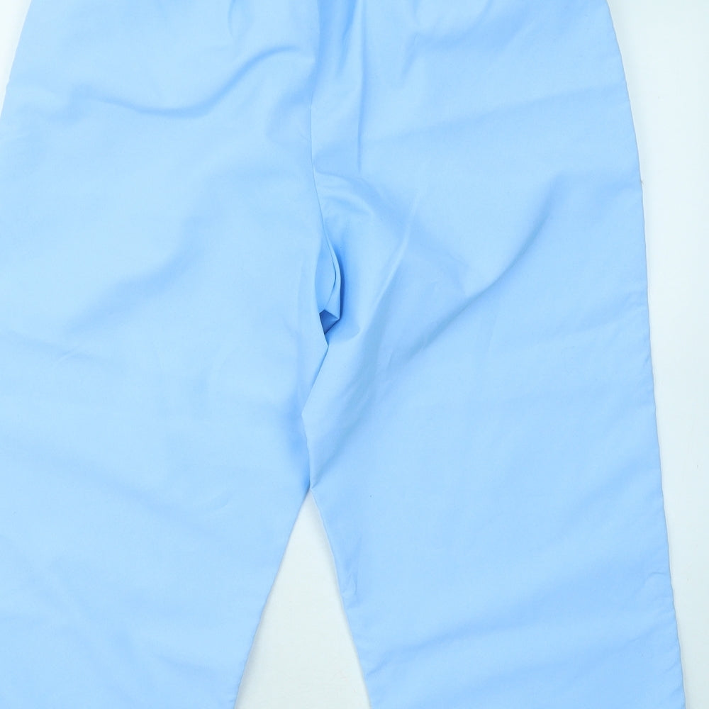 Womens UK Size 14 Pure Regular Fit Cropped Blue Trousers