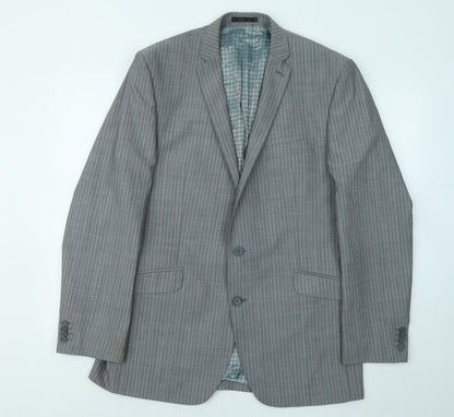 Mens UK Size 42 Preworn Regular Grey Suit Jacket