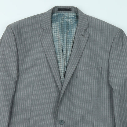 Mens UK Size 42 Preworn Regular Grey Suit Jacket