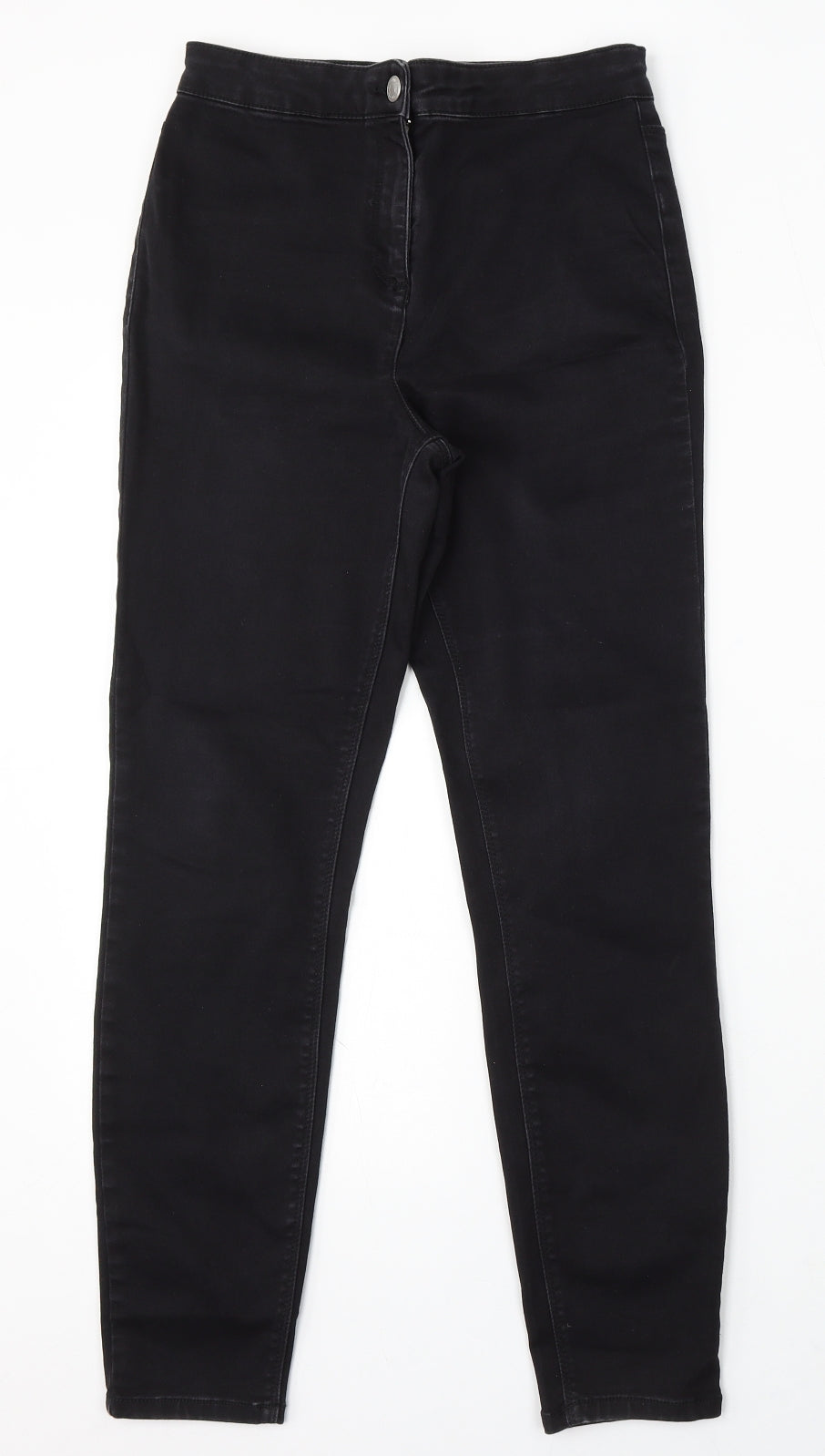 Womens UK Size 10 Papaya Regular Fit Skinny Black Jeans