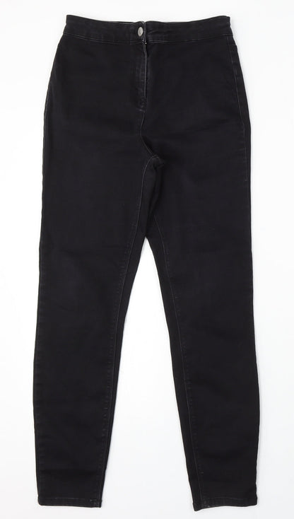 Womens UK Size 10 Papaya Regular Fit Skinny Black Jeans