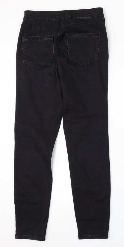 Womens UK Size 10 Papaya Regular Fit Skinny Black Jeans