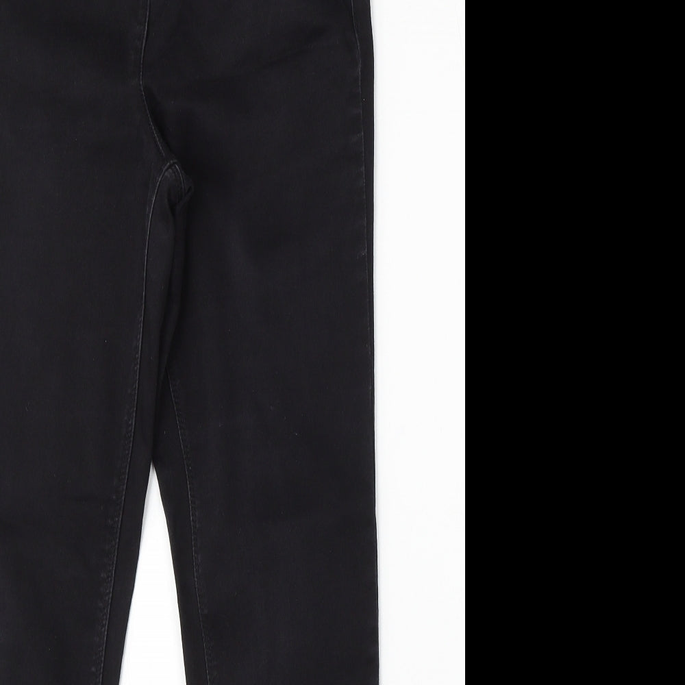 Womens UK Size 10 Papaya Regular Fit Skinny Black Jeans