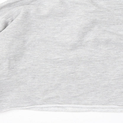 Matalan Girls Grey Animal Print Cotton Pullover Sweatshirt Size 6 Years - Love fashion