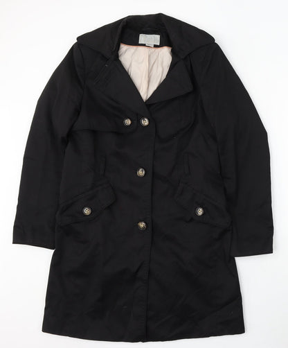 H&M Womens Black Pea Coat Coat Size 12 Button
