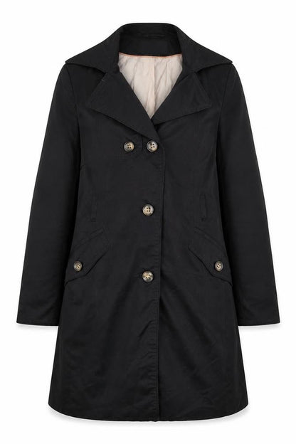H&M Womens Black Pea Coat Coat Size 12 Button