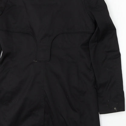 H&M Womens Black Pea Coat Coat Size 12 Button