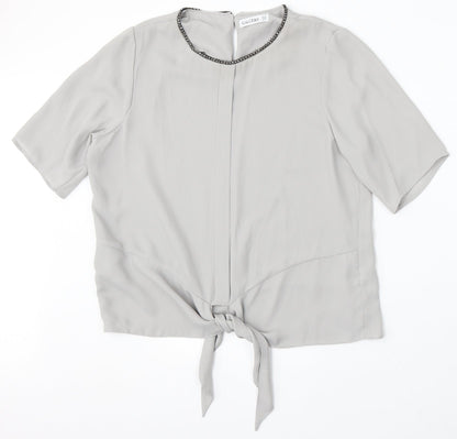 Womens UK Size 12 Gallery Grey Basic Blouse