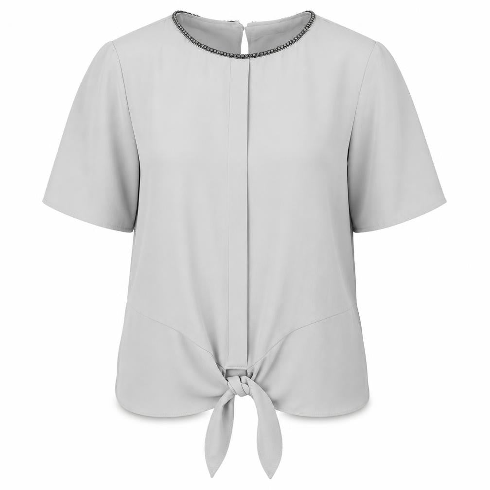 Womens UK Size 12 Gallery Grey Basic Blouse