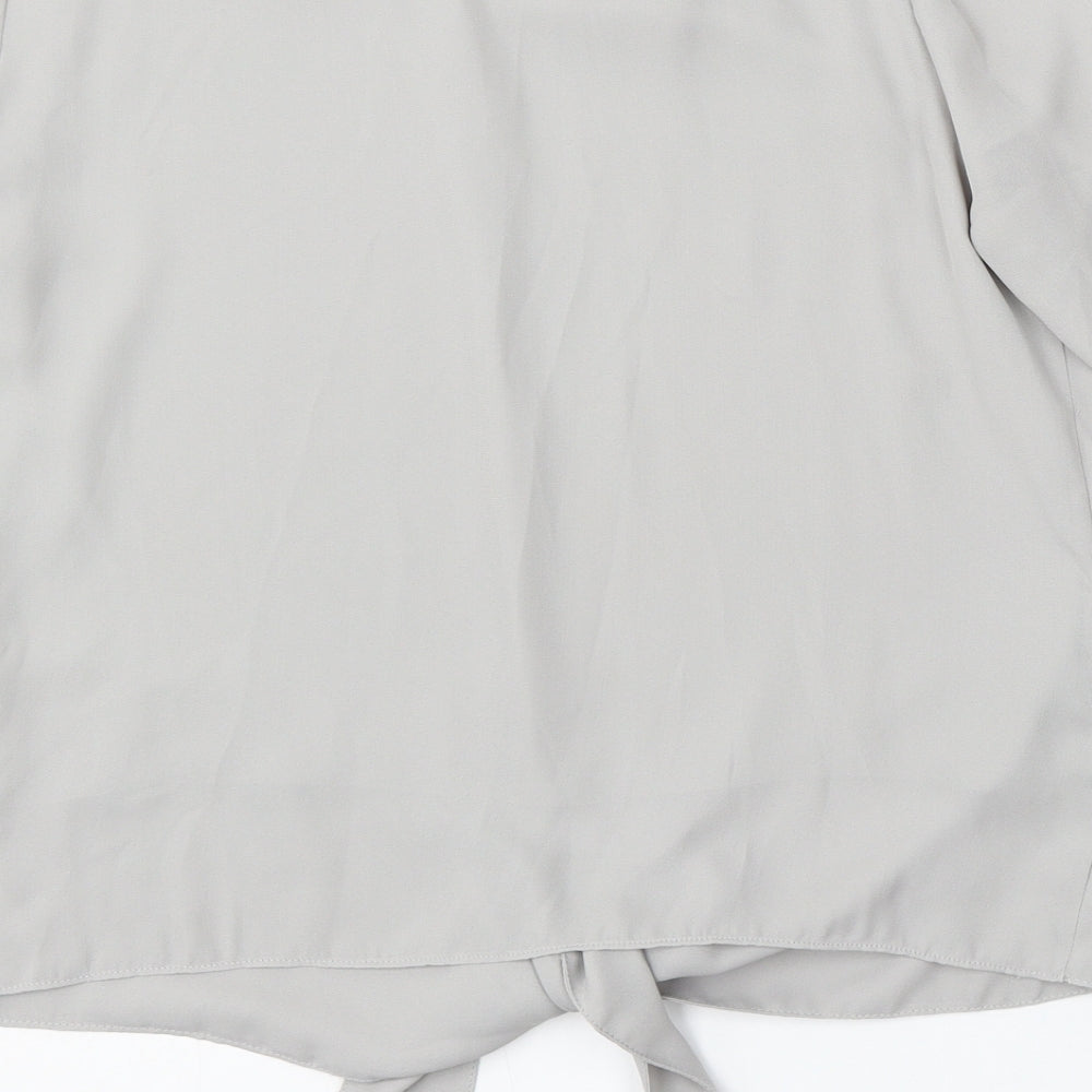 Womens UK Size 12 Gallery Grey Basic Blouse
