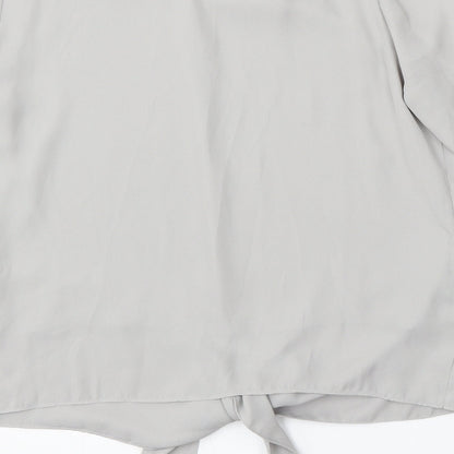 Womens UK Size 12 Gallery Grey Basic Blouse